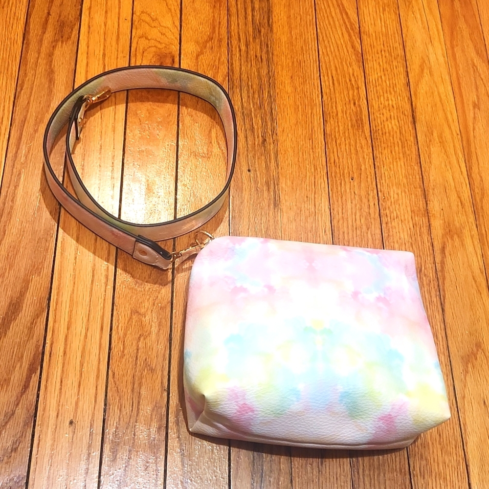 JEN&CO ▪︎ Watercolor Tie Dye Vegan Bag 6x8x3 w/ detachable strap